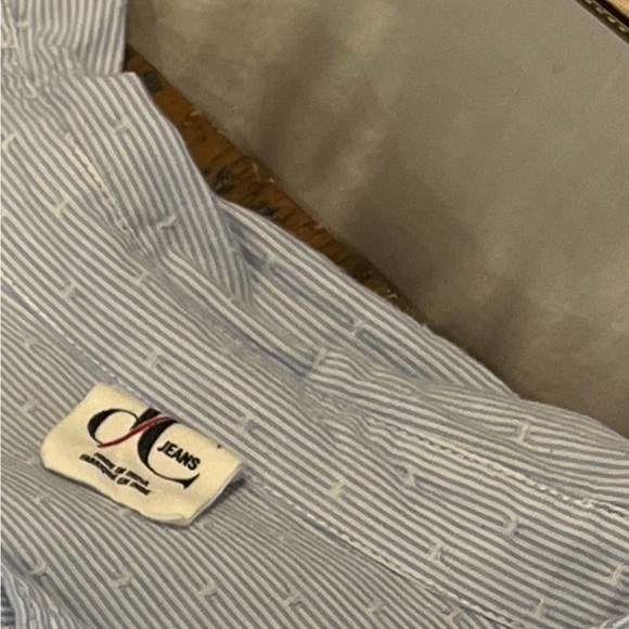 DC JEANS – Blue Striped Button-Up Shirt – Size 1X - Picture 9 of 9